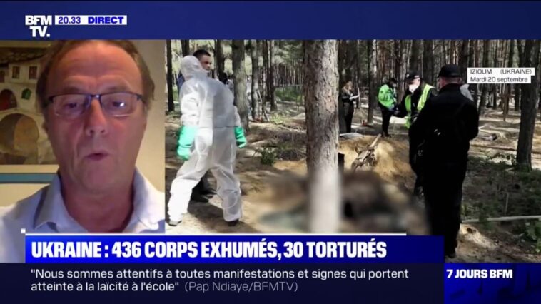 436 corps ont été exhumés à Izioum, 30 avec des "signes de torture"