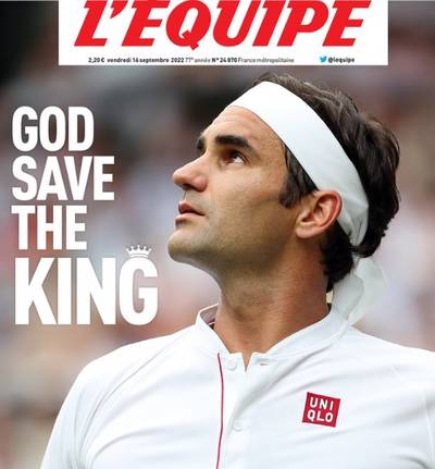 “God Save the King”: la presse mondiale encense l'artiste, le champion et l'extraterrestre Federer