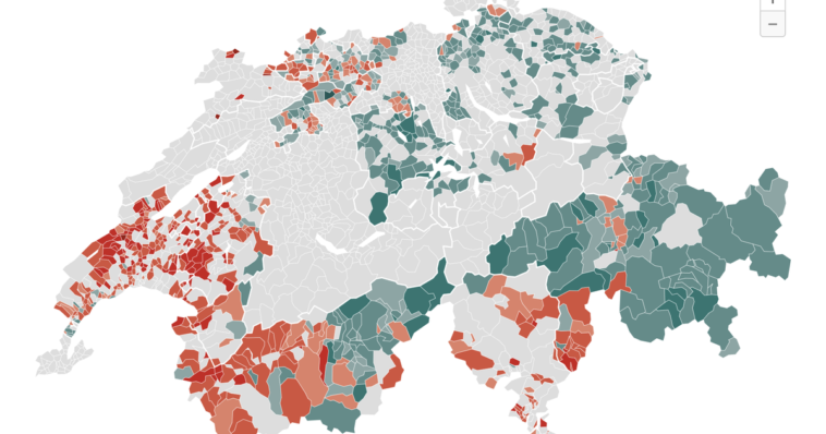 Les cartes des résultats des votations fédérales, commune par commune - rts.ch