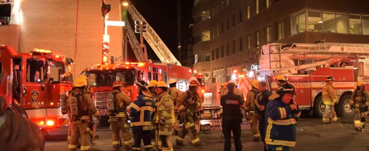 Québec: Un violent incendie ravage un immeuble de trois étages