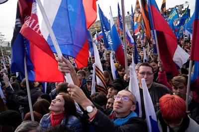 Rassemblements à Moscou et Saint-Pétersbourg en soutien aux “référendums” d'annexion