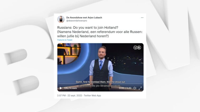 un humoriste néerlandais propose un référendum pour annexer la Russie