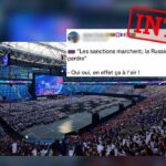Cette vidéo où des milliers de Russes chantent l’hymne national date de 2019