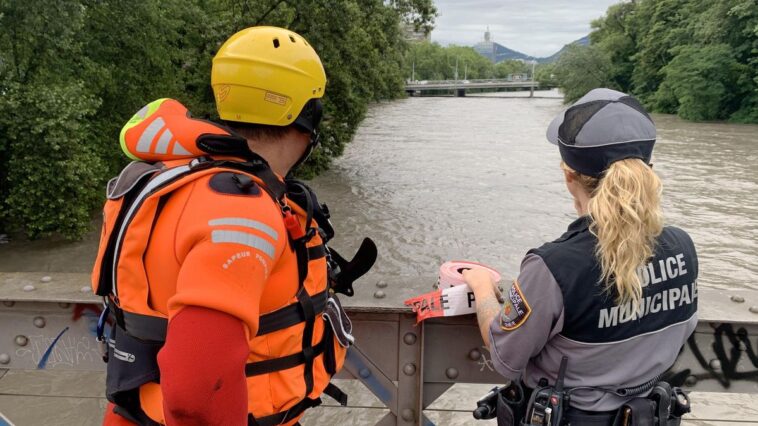Genève: Débit de l’Arve en forte hausse, pompiers sur le pont