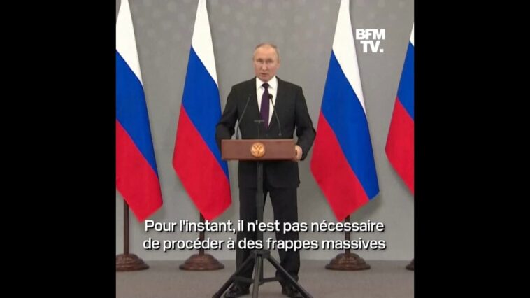 "Pour l'instant, il n'est pas nécessaire de procéder à des frappes massives" sur l'Ukraine