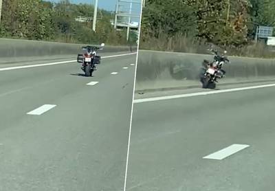 Y a-t-il un pilote sur le Ring? Une moto sans conducteur aperçue à Anvers