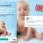 Cette campagne incitant à vacciner les nouveau-nés contre le Covid-19 est un montage