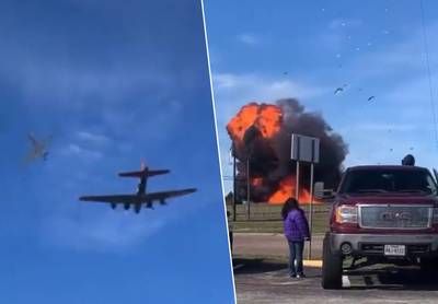 Deux avions de la Seconde guerre entrent en collision lors d'un spectacle aérien au Texas