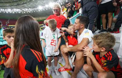 Eden Hazard offre un maillot marocain à l'un de ses fils après la défaite des Diables