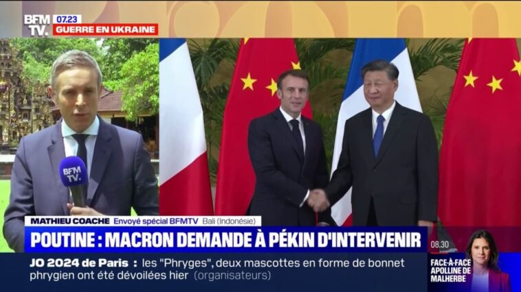 Emmanuel Macron a demandé à Xi Jinping d'intervenir auprès de Vladimir Poutine