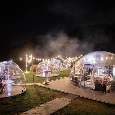 “Hémisphère”: un dîner gastronomique sous bulle au Château d’Argenteuil