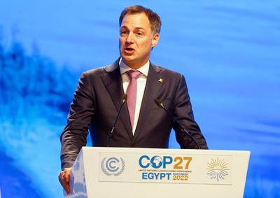 La Coalition Climat juge "creux et décevant" le discours d'Alexander De Croo à la COP27