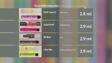 Les "puffs", cigarettes électroniques jetables, sont bourrées de substances irritantes - rts.ch