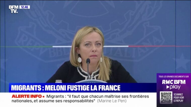 Ocean Viking: La France a eu une "réaction agressive, injustifiée et incompréhensible" selon Giorgia Meloni, la présidente du Conseil italien