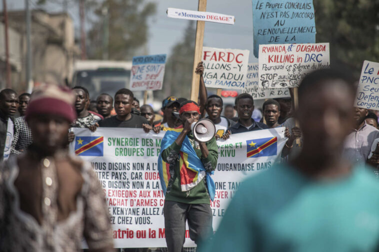 A Goma, dans l’est de la RDC, une marche de protestation contre l’arrivée des troupes ougandaises