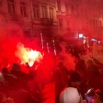 Des centaines de personnes célèbrent la victoire du Maroc à Bruxelles et à Anvers