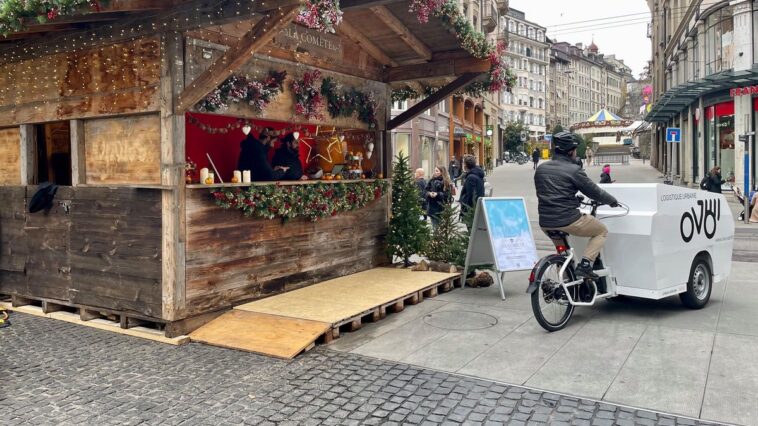 Genève: Un chalet et des vélos pour soutenir le commerce local