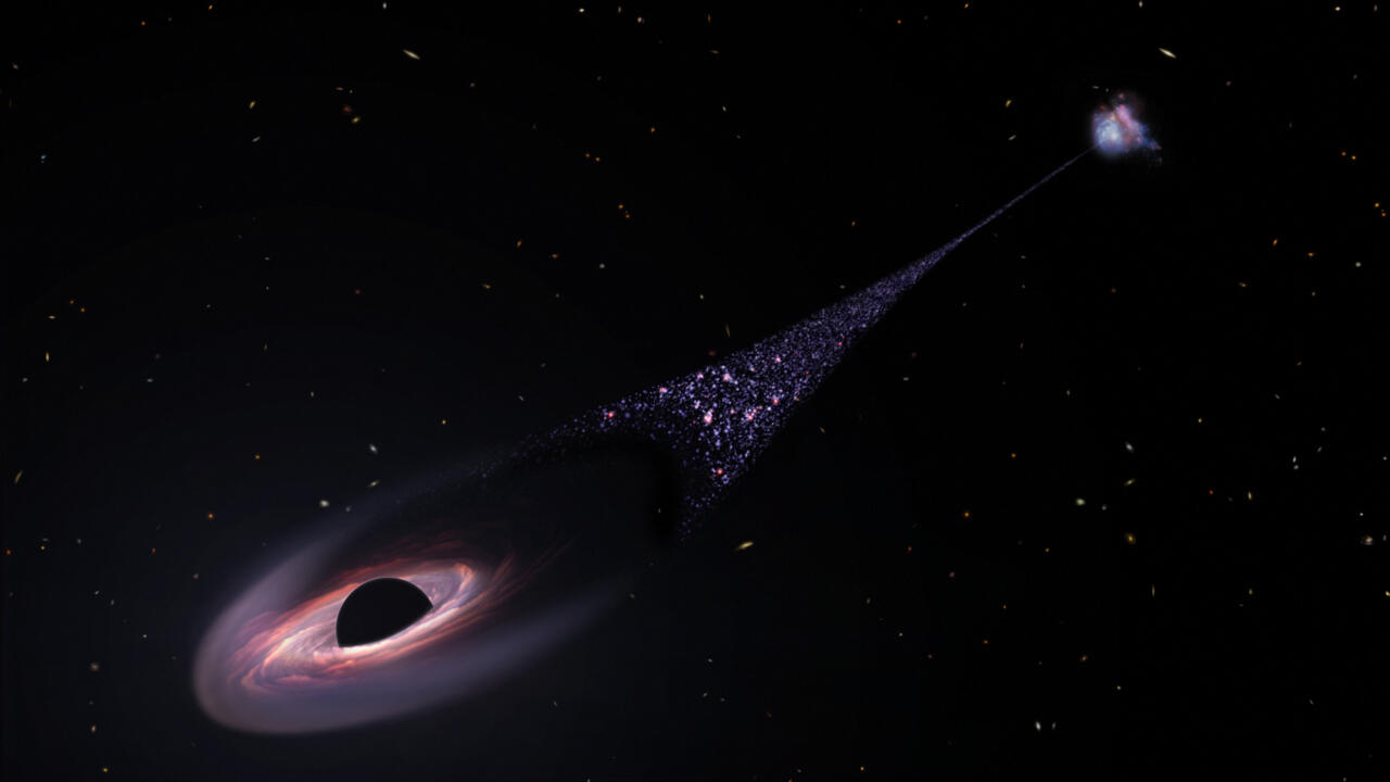 un trou noir supersonique découvert par la Nasa grâce au télescope Hubble