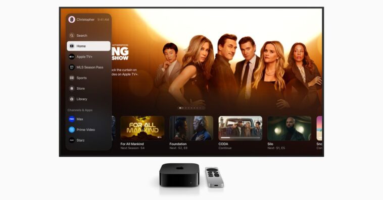 Apple TV app home screen