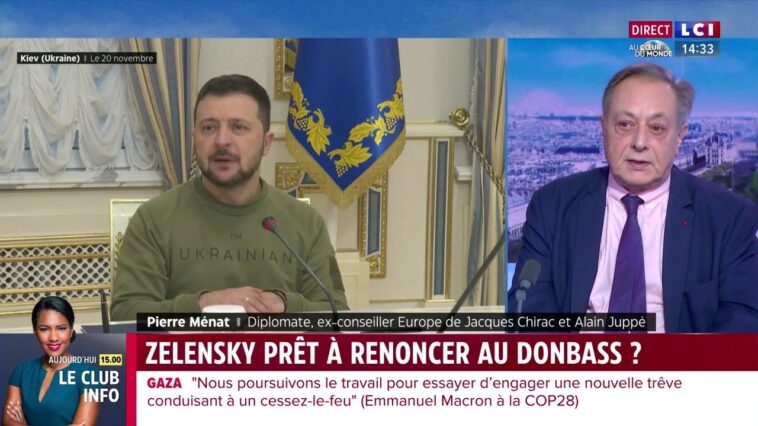 Donbass : "C'est assez curieux ce discours de Zelensky (...) C'est un peu défaitiste", Pierre Ménat