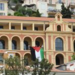 une manifestation en soutien à la Palestine organisée sur le campus de Sciences Po