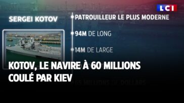 Kotov, le navire à 60 millions coulé par Kiev