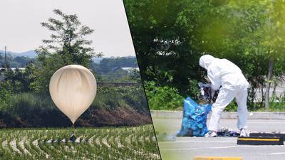 La Corée du Nord envoie de nouveaux ballons chargés de déchets vers le Sud